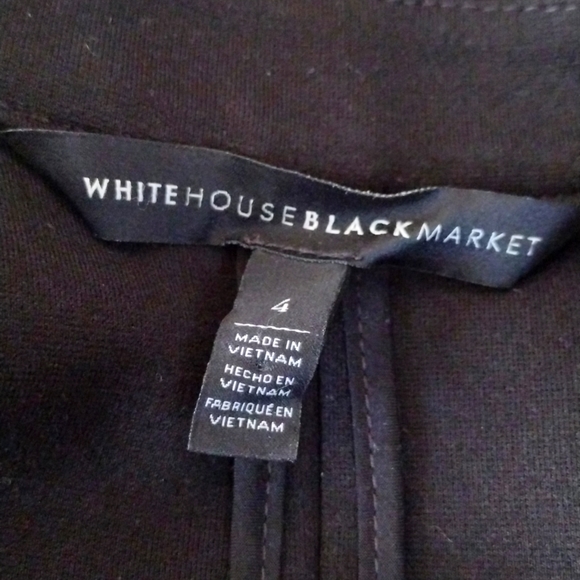 BRAND NEW - WHBM Military-Style Blazer with Epaulettes & Faux Leather Trim - Picture 6 of 8